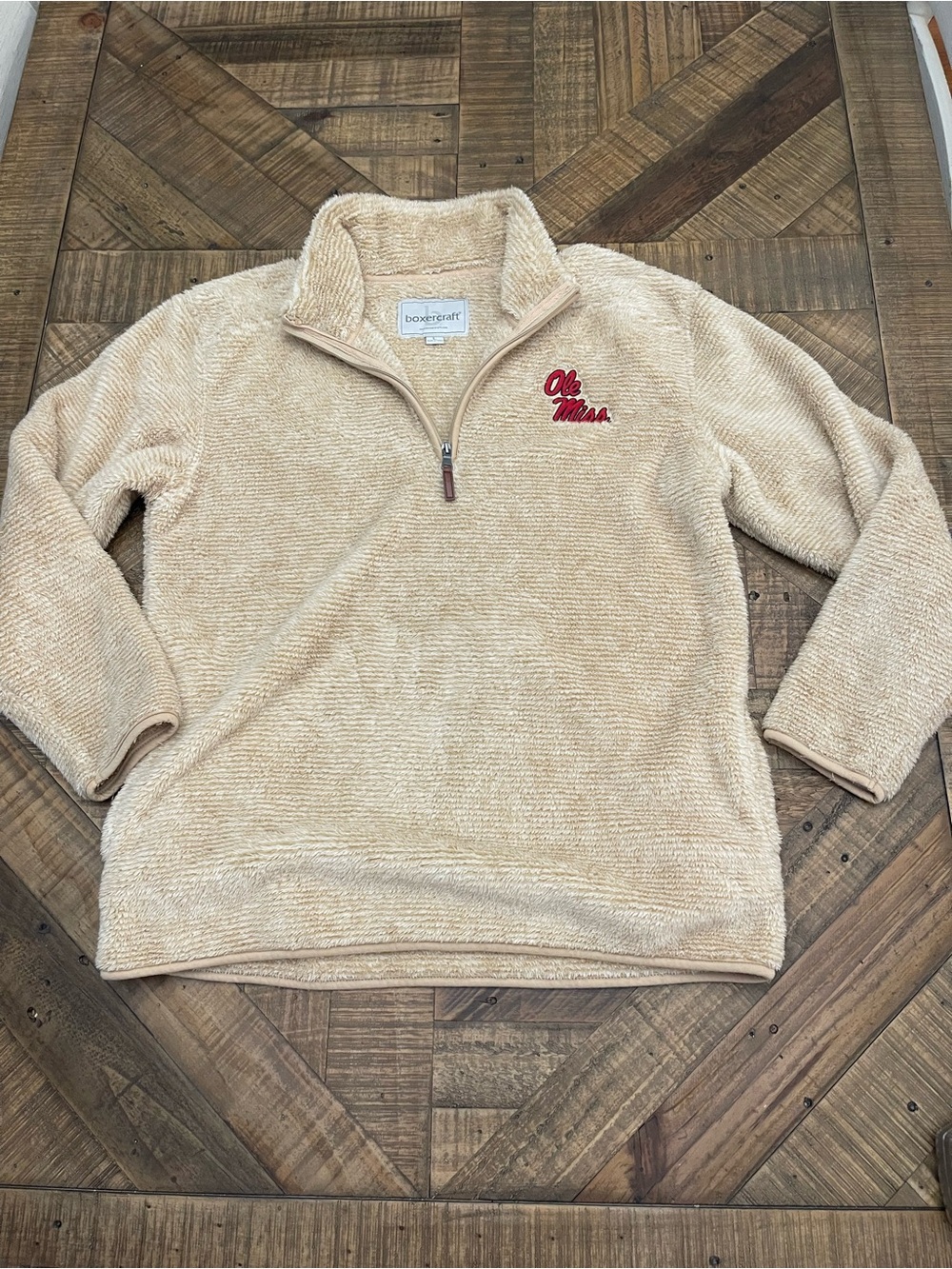 Boxercraft Ole Miss Rebels Sherpa Quarter-Zip Pullover Jacket